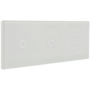 A-SMARTHOME Drievoudig Touch Schakelpaneel - 3 Knoppen - Wit Gehard Glas