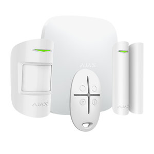 Ajax Hubkit-W alarmsysteem starterskit met hub, draadloze deursensor, bewegingsmelder en afstandsbediening. Ajax Hubkit-W alarmsysteem starterskit met hub, draadloze deursensor, bewegingsmelder en afstandsbediening.