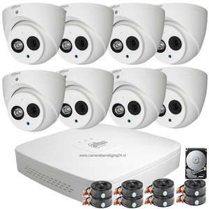 Dahua 2MP FULL HD camerabewakingssysteem 8 HD-CVI camera's incl. microfoon. Dahua 2MP FULL HD camerabewakingssysteem 8 HD-CVI camera's incl. microfoon.