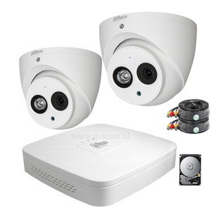 Dahua 2MP camerasysteem FULL HD 2 Eyeball camera's inclusief microfoon. Dahua 2MP camerasysteem FULL HD 2 Eyeball camera's inclusief microfoon.