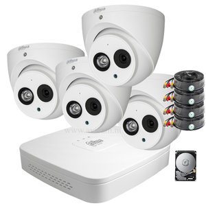 Dahua 4 MP beveiligingscamera set voor buiten met 4 Eyeball camera's inclusief nachtzicht tot 50 meter. Dahua 4 MP beveiligingscamera set voor buiten met 4 Eyeball camera's inclusief nachtzicht tot 50 meter.