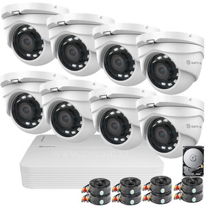 Safire Full hd camerabewakingssysteem met 1TB harde schijf, 8 camera's en coaxkabels. Safire Full hd camerabewakingssysteem met 1TB harde schijf, 8 camera's en coaxkabels.