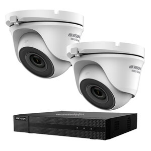 Hikvision Turbo HD camerabeveiliging set met 2 EXIR dome indoor /outdoor beveiligingscamera's. Hikvision Turbo HD camerabeveiliging set met 2 EXIR dome indoor /outdoor beveiligingscamera's.