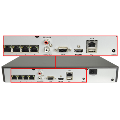 IP Hikvision PoE 4MP FULL HD camerabewaking set met 4 buiten dome camera's