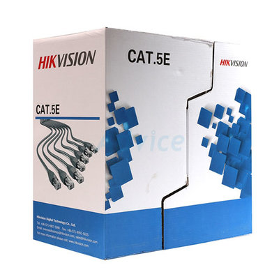 Hikvision UTP Cat5e rol 100 m grijs - netwerkkabel 100% koperen kern.
