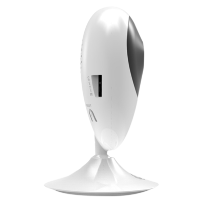 Babyfoon Ezviz C2C-180 panoramic full hd resolutie binnen wifi camera met microfoon, luidspreker en SD-slot.