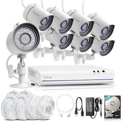 720P HD IP netwerk camerabewakingssysteem FS-1008-W-1TB.