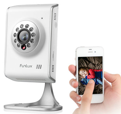 WIFI IP Camera Funlux binnen HD tweerichting audio en gratis app.