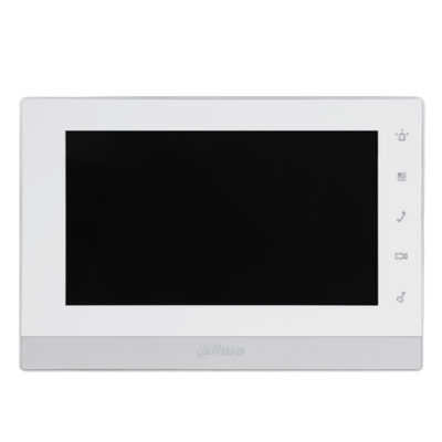 Dahua IP video intercom complete kit met paneel, monitor en controller - IP netwerkkabel aansluiting.