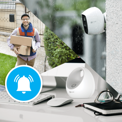 EZVIZ C3A Wifi Batterij IP camera 100% draadloos voor binnen en buiten met audio en app.