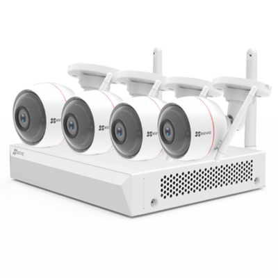 EZ-BW2824-B1E10 EZVIZ Draadloos camerasysteem 4 IP Camera, 8 CH NVR met WIFI, microfoon en speaker.